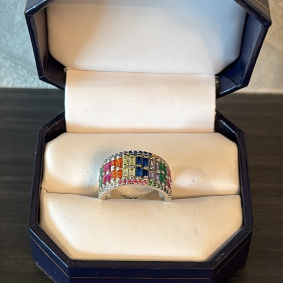 Rainbow Pride Silver Ring - Picture 2 of 5